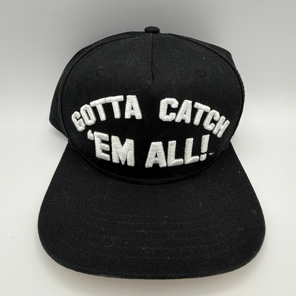 Pokemon Gotta Catch 'Em All! Black Hat Pikachu Under Brim Snapback